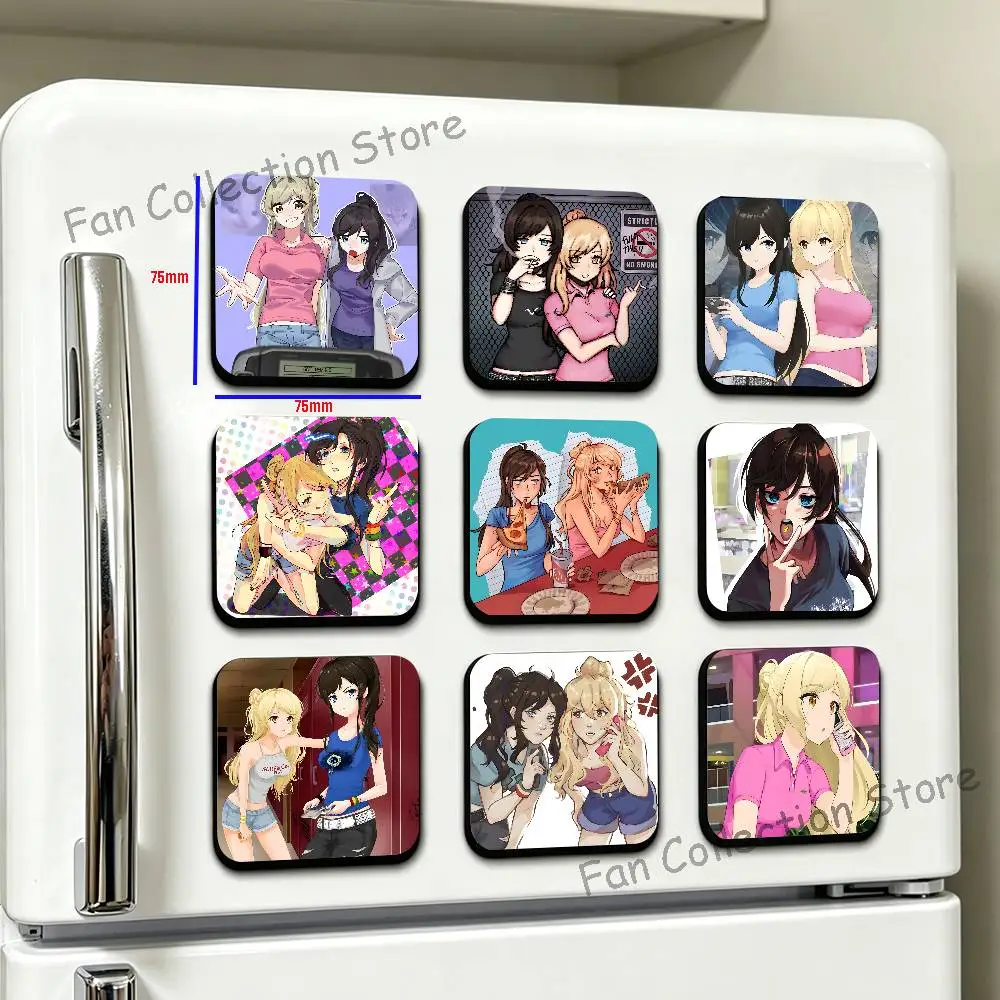 C-Class Of 09 Cute Cartoon Anime Refrigerator Magnets Soft Magnetic Heat Transfer Refrigerator Magnets Gift