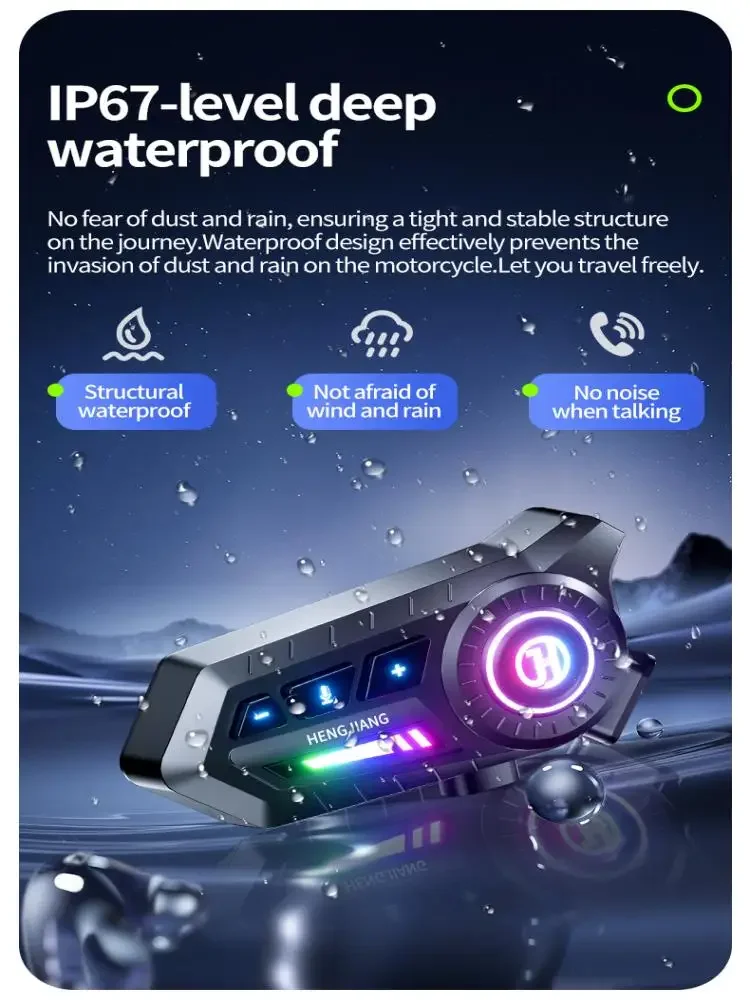 AliExpress kankeirr 1/2PCS X3 Bluetooth 6.0 Motorcycle Helmet Headset Wireless Motor Bike Handsfree Stereo Earphone Speaker Noise Reduction With Mic