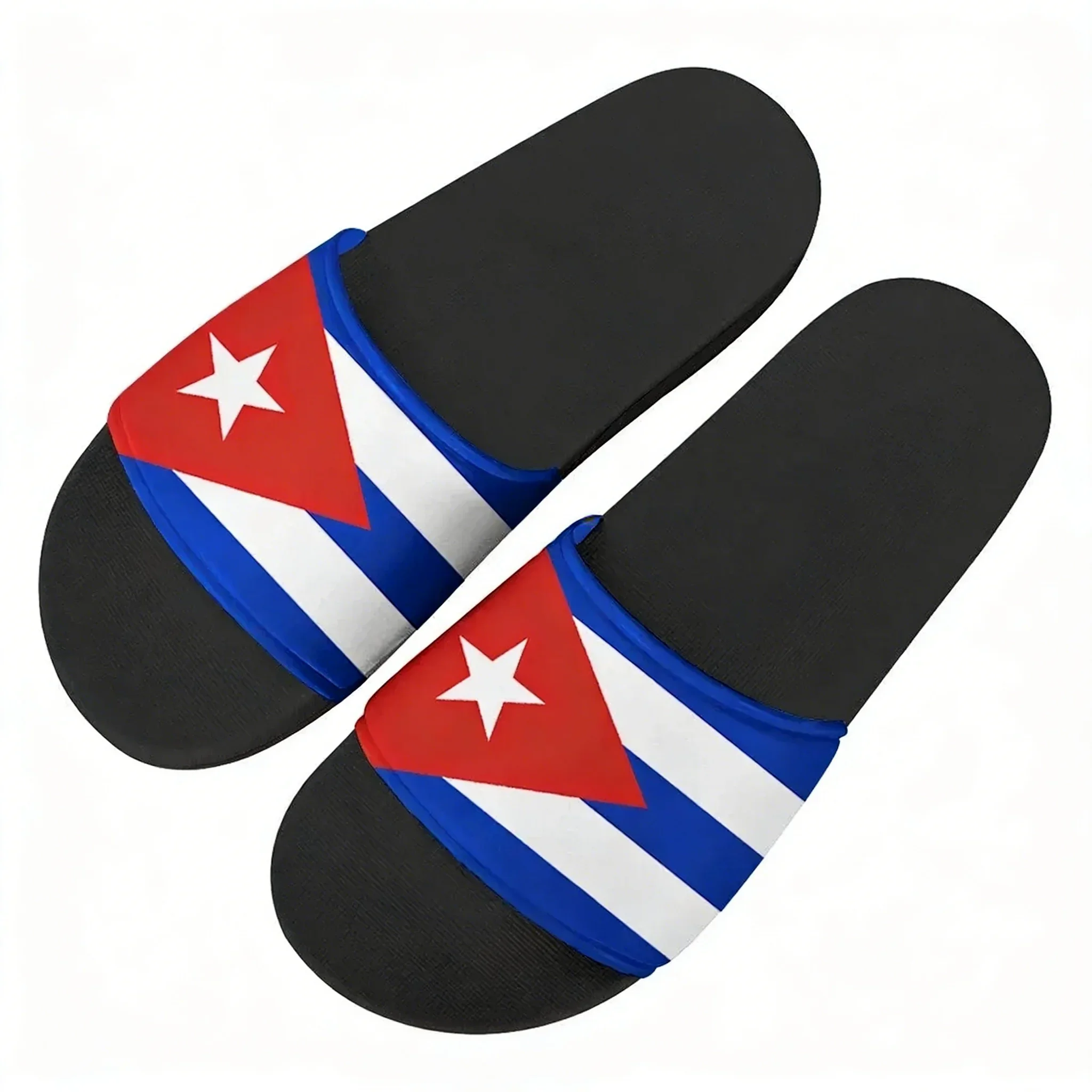Pantuflas con la bandera nacional de Cuba, zapatos de agua para el hogar, sandalias de playa y piscina a la moda para hombres, mujeres y adolescentes, pantuflas de verano hechas a medida