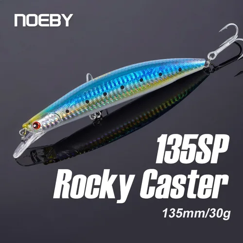 NOEBY-señuelo de pesca de 135mm y 30g, cebo duro Artificial, Wobbler de fundición larga para lubina, Lucio, Jerkbait