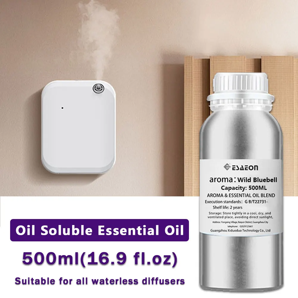 ESAEON 500ml (16.9 fl.oz) Wild Bluebell/Black Opium Essential Oil - Diffuser Supplement Perfume Oil, For Aroma Fragrance Machine