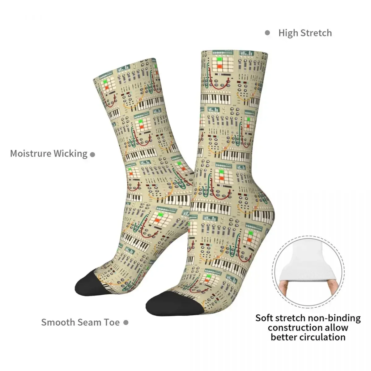 Music Producer And Electronic Musician Socks Harajuku Super Soft Stockings All Season Long Socks Accessories for Man Woman Gifts