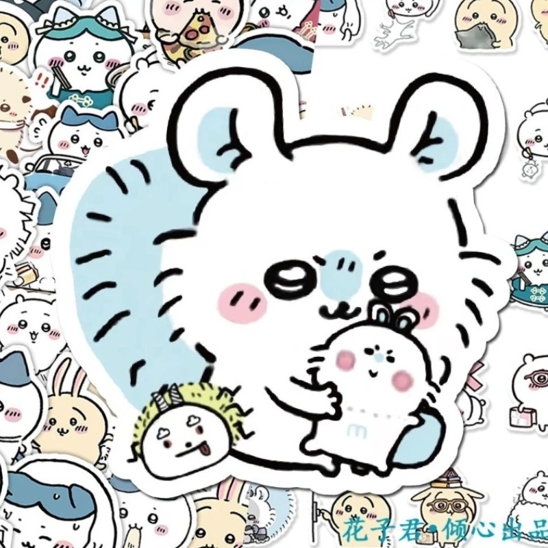 64pcs Cartoon Cute Pattern Stickers Hachiware Usagi Momonga Used To Decorate Mobile Phone Cases Desktops and Water Cups view 6