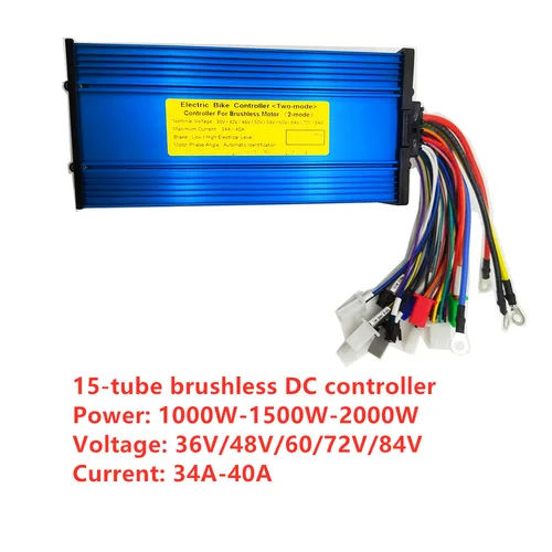 Imagen 1 del producto 36V 48V 60V 72V 1000W 1500W 2000W Controlador sin escobillas universal para scooter y bicicleta eléctrica
