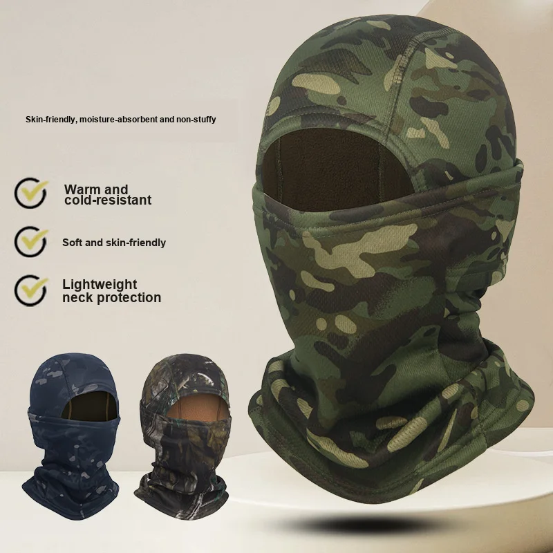 Cold Resistant Balaclava Face Mask Protective Camouflage Warm Head Cover for Autumn Winter Outdoor Cycling Cold Weather Use