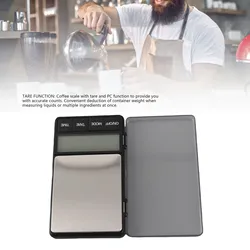 Small Coffee Scale Sensitive Accurate 1000g 0.1g Digital Pocket Coffee Scale with Timer Tare Function Without Batteries
