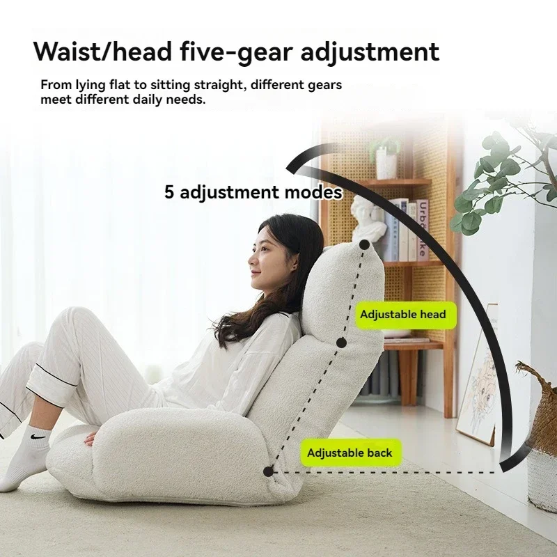 أريكة كسولة قابلة للطي على شكل سحابة، مسند ظهر من حصير التاتامي، نافذة الخليج، كرسي صالة، غرفة المعيشة، غرفة النوم، أرضية الشرفة، أريكة الإنترنت الشهيرة #5