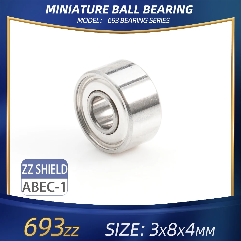 FUSHI 693 Bearing 3x8x4 mm 10Pcs Steel/Ceramic Hybrid