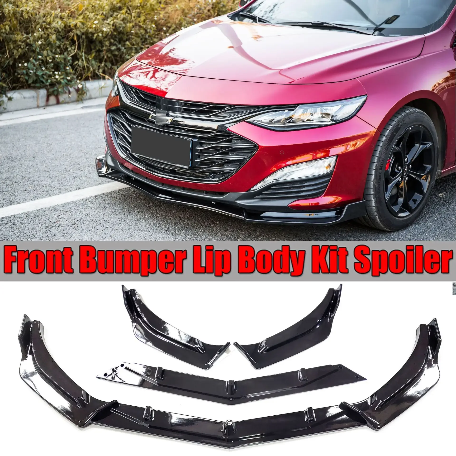 For Chevrolet Malibu XL  2016-2022 Years Car Front Bumper Chin Tail Side Skirt Window-Shades Bodykit Lip On Bumper