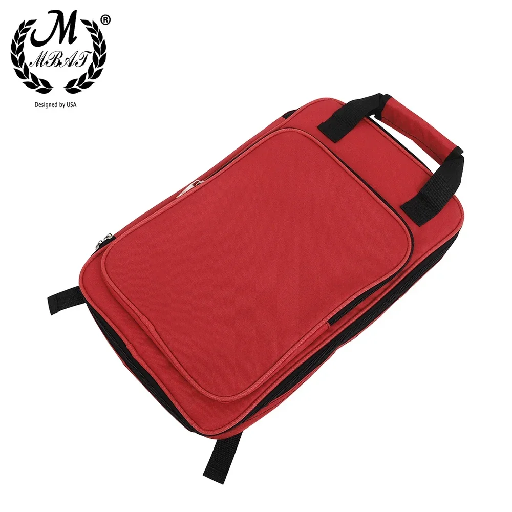 M MBAT Drum Stick Bag Cotton and Thickened Multi Functional Storage Red Shoulder Drum Bag Drumsticks Carrying Case Backpack Bag