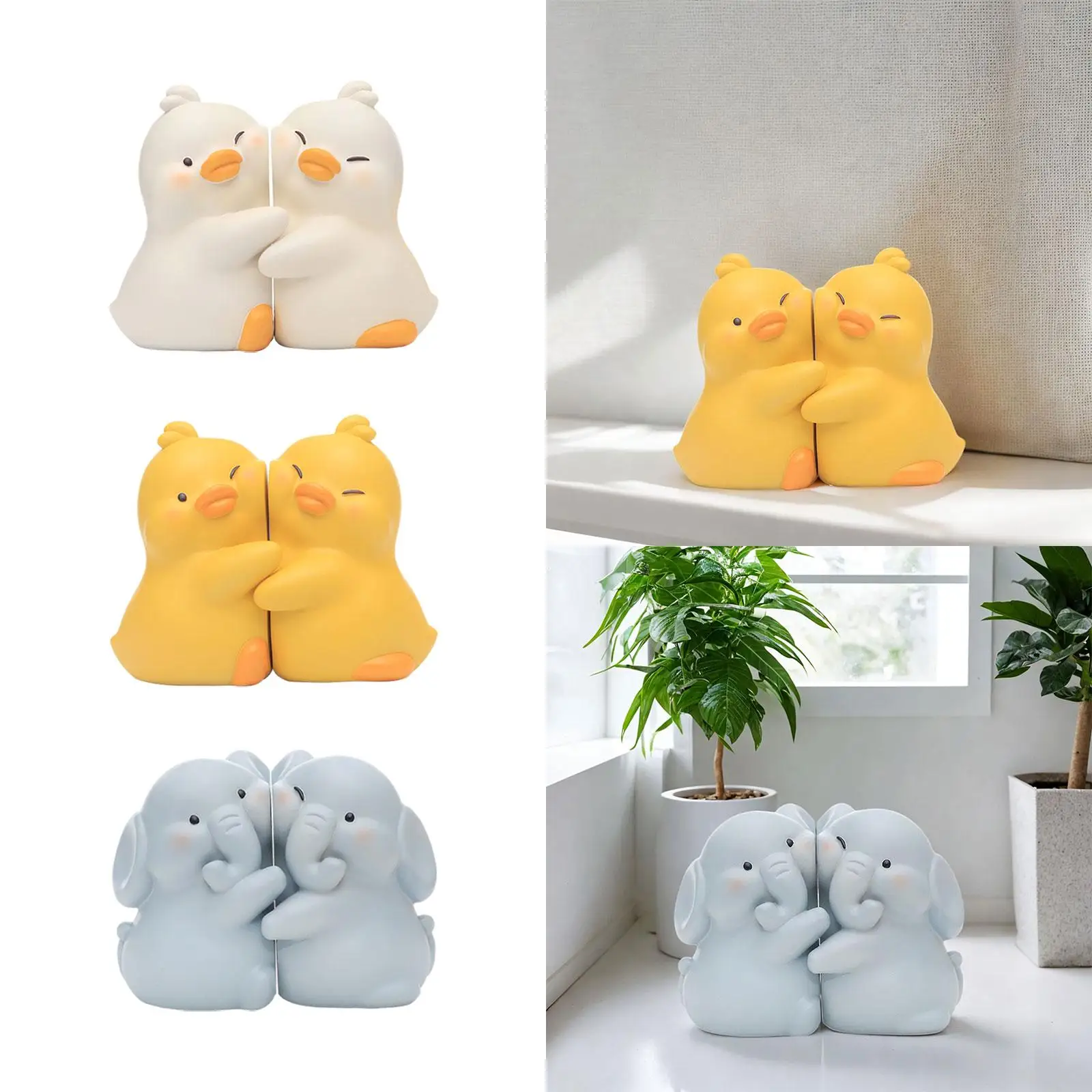 Decorative Bookends Resin Modern Office Home Decor Book Organizer Book Stand