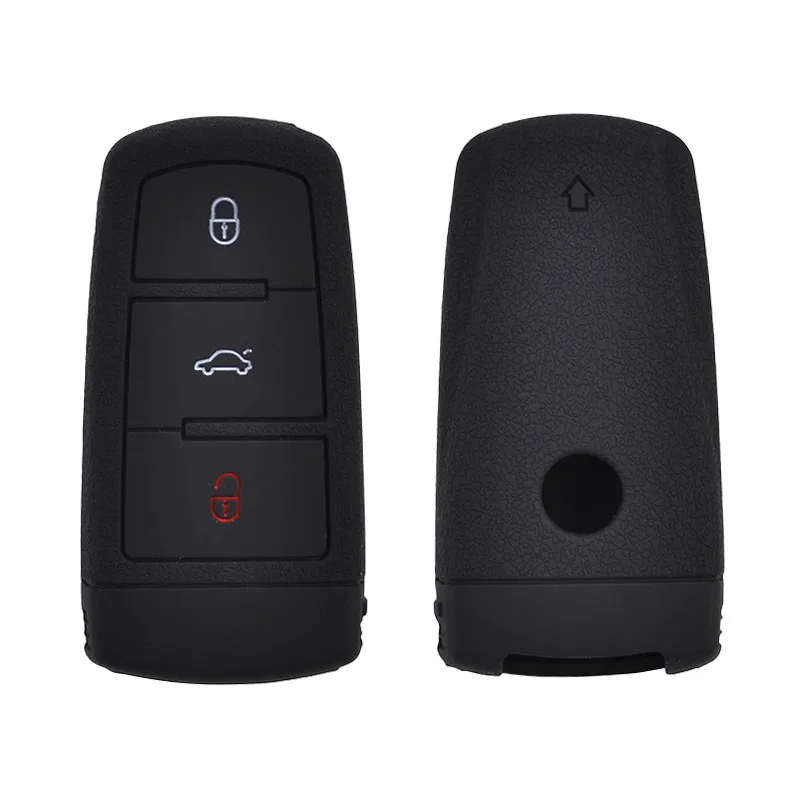 3 Button Silicone Key Fob Case Cover Fit For Vw Volkswagen Cc Passat CC b6 b7 2005 - 2015 Styling Protector Shell Skin Holder