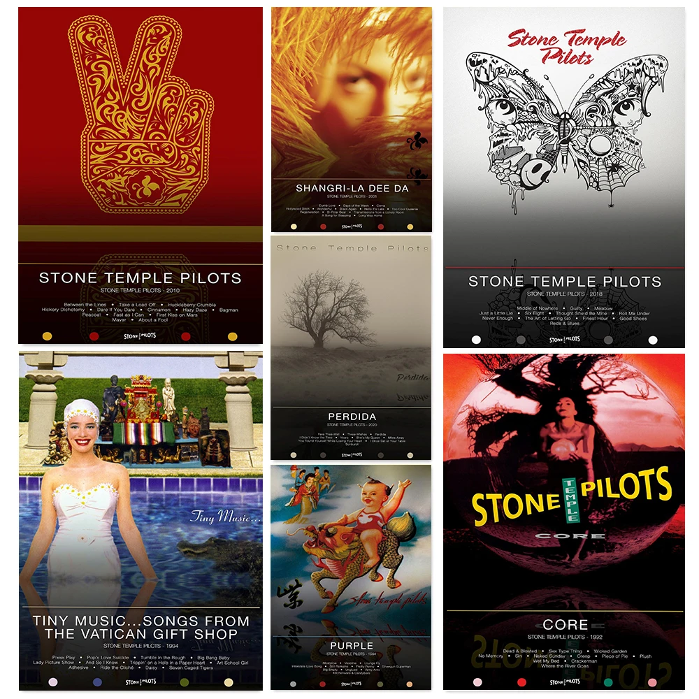 Pop Rock Band S-Stone Temple Pilots Posters Purple Music Album Cover Modern Prints Canvas Wall Pictures Home Living Room Decor