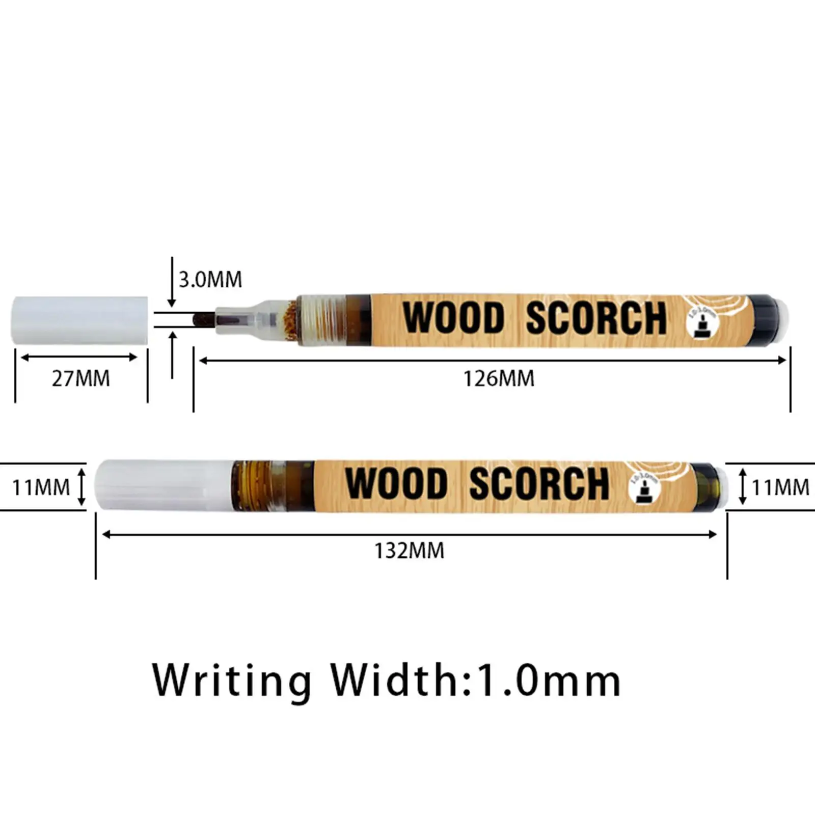 Bolígrafos de madera para pintar y quemar madera, bolígrafos de carpintería para proyectos de bricolaje