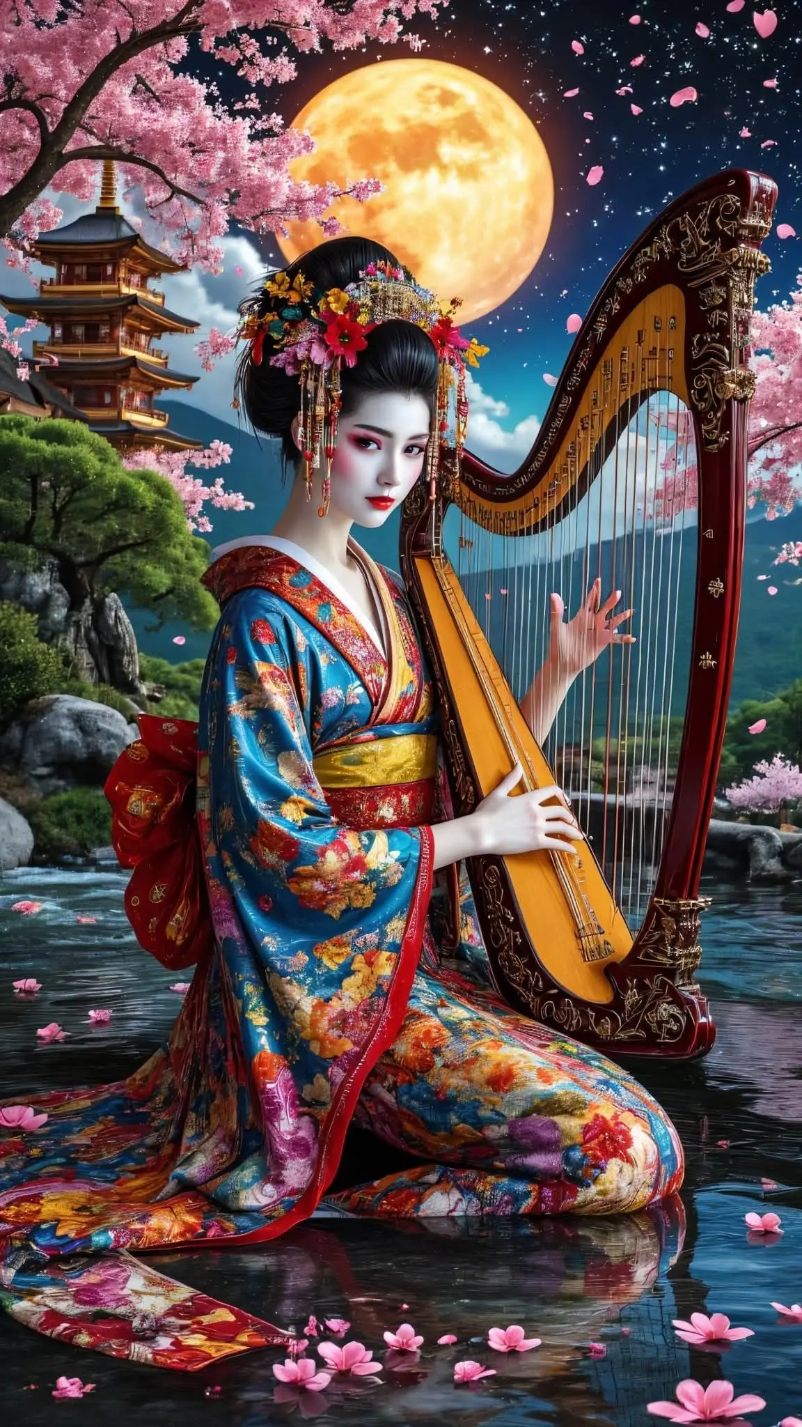 

Женские кимоно-пазлы с вишневым цветом (500/1000/1200/2000 элементов) – семейная игра для игровой комнаты, спальни, домашнего декора