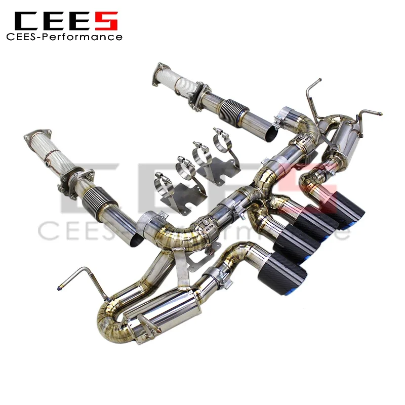 CEES  Muffler Exhaust for Chevrolet CORVETTE C8 Z06 2019-2023 Original Valve Catback System with 3 Inch Titanium Exhaust Pipe