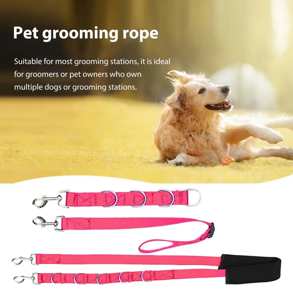 Pet Grooming Rope Pet Grooming Kit with Adjustable Extension Strap Multi-functional Grooming Ring Three Piece Dog for Bathing