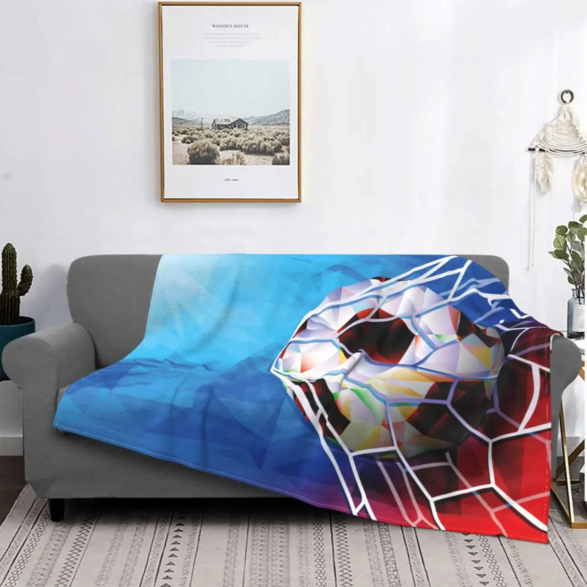 Soccer Velvet Throw Blankets Football Balls Sports Blankets for Bedding Travel Lightweight Thin Plush Thin Quilt