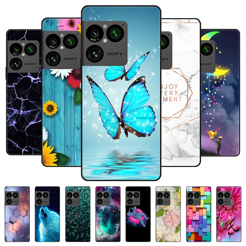 Capa de Silicone Nova para Sony Xperia 1 VIII, Capa Protetora para Sony Xperia 1 VIII 5G, Capa Macia à Prova de Choque