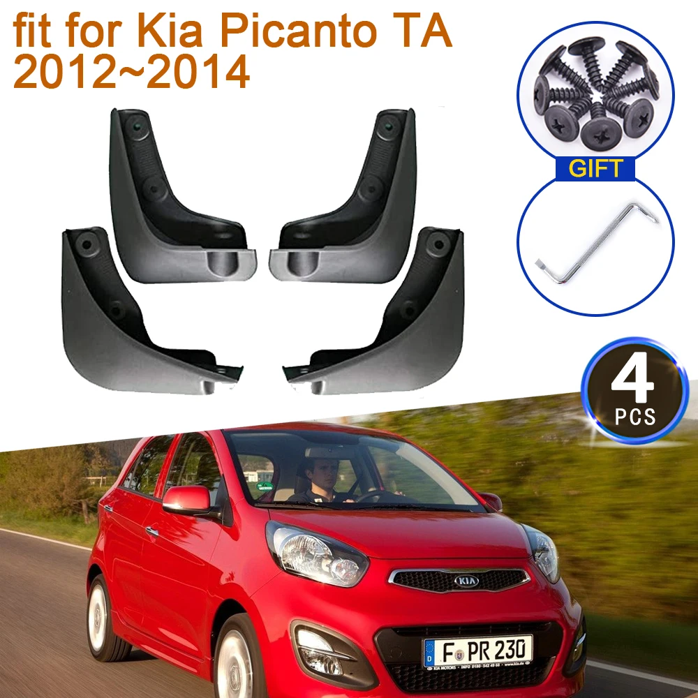 

Mudflaps for Kia Picanto TA Morning 2013 2012~2014 MK2 Accessories 4x Mudguards Fender Splash Guards Cover Flap Front Rear Wheel