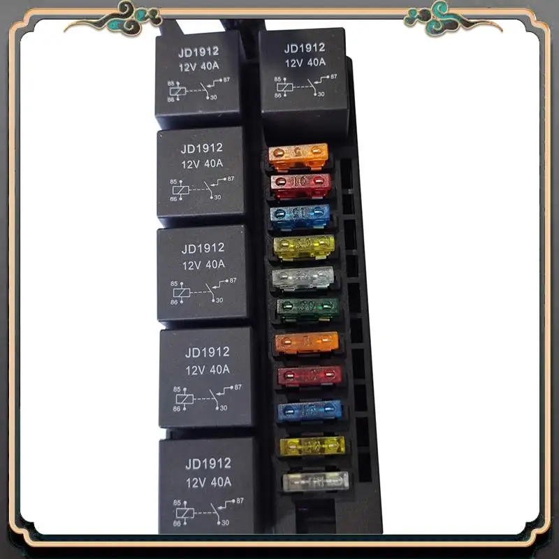 

M45K-Fuse Relay Box Relay Box With 6 Relays And 11 Way ATC/ATO Relay Fuse Box For Automotive, Marine