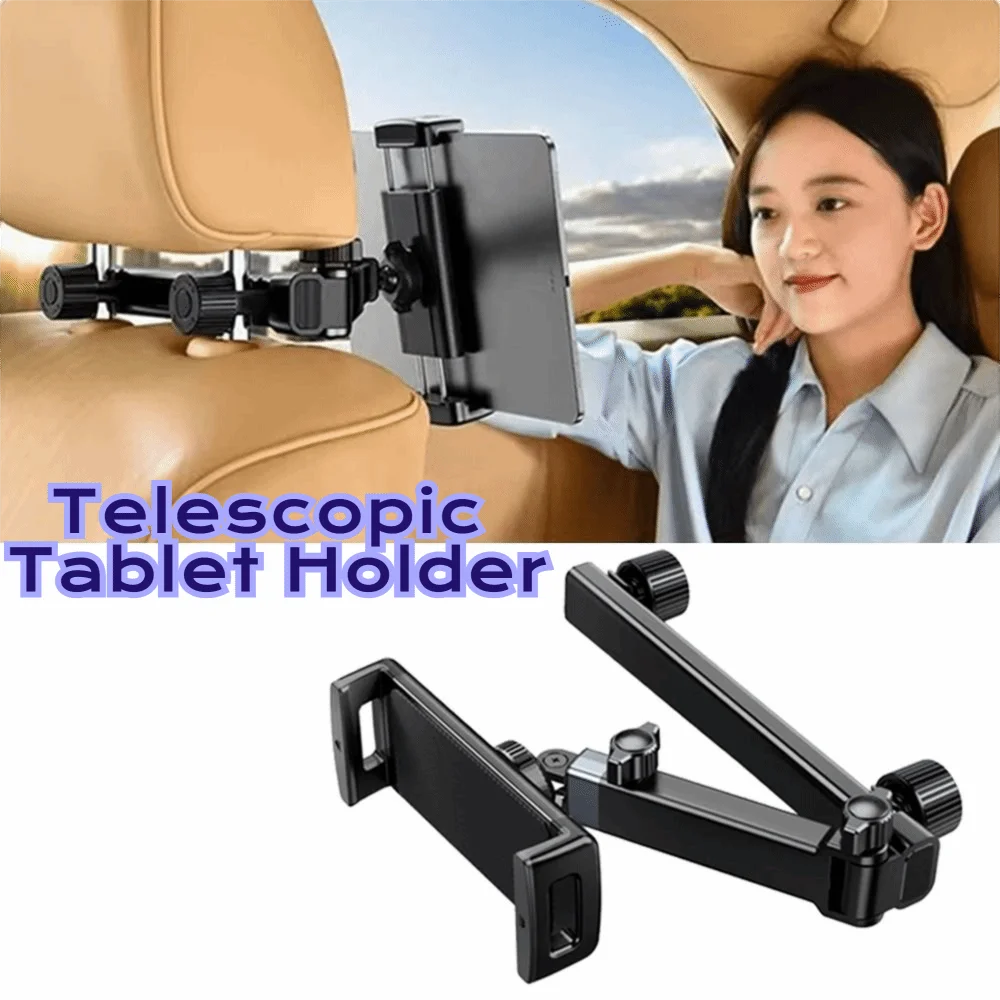 

Adjustable Car Headrest Tablet Holder Extension Arm Foldable Backseat Phone Stand Rotating Stand Easy To Install