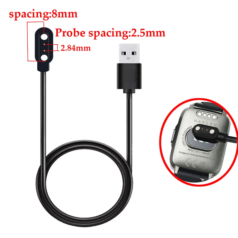 Best Selling Magnetic Charger Cables 2.84mm Distance 2pins Charge Charging For Smart Band Smart Watch Bracelet Smartwatch