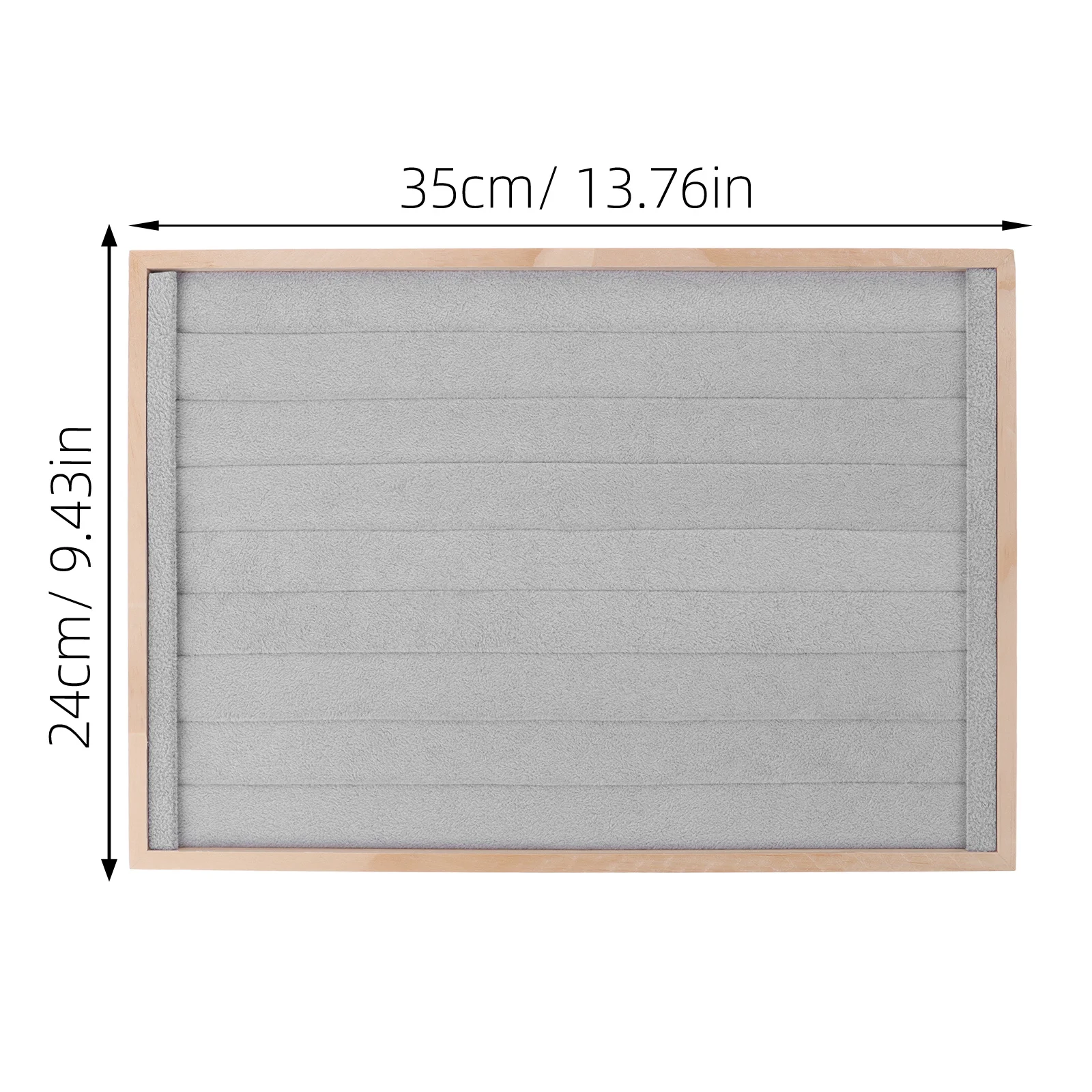 PU Wooden Ring Tray Large Capacity Jewelry Organizer Tray Sponge Protects Rings Display Ring Holder Earring Organizer