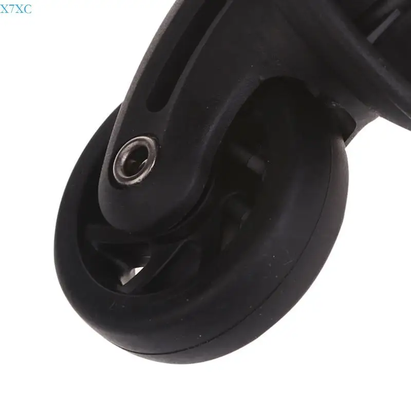 

X7XC Trolley Casters Single Row 360 Degree Suitcase Silent 2pcs Black