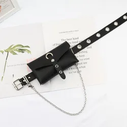 Pu Leather Waist Bag Large Capacity Belt Bag Women Crossbody Waist Bags with Belt Chain Mobile Phone Bag Purse Clutch
