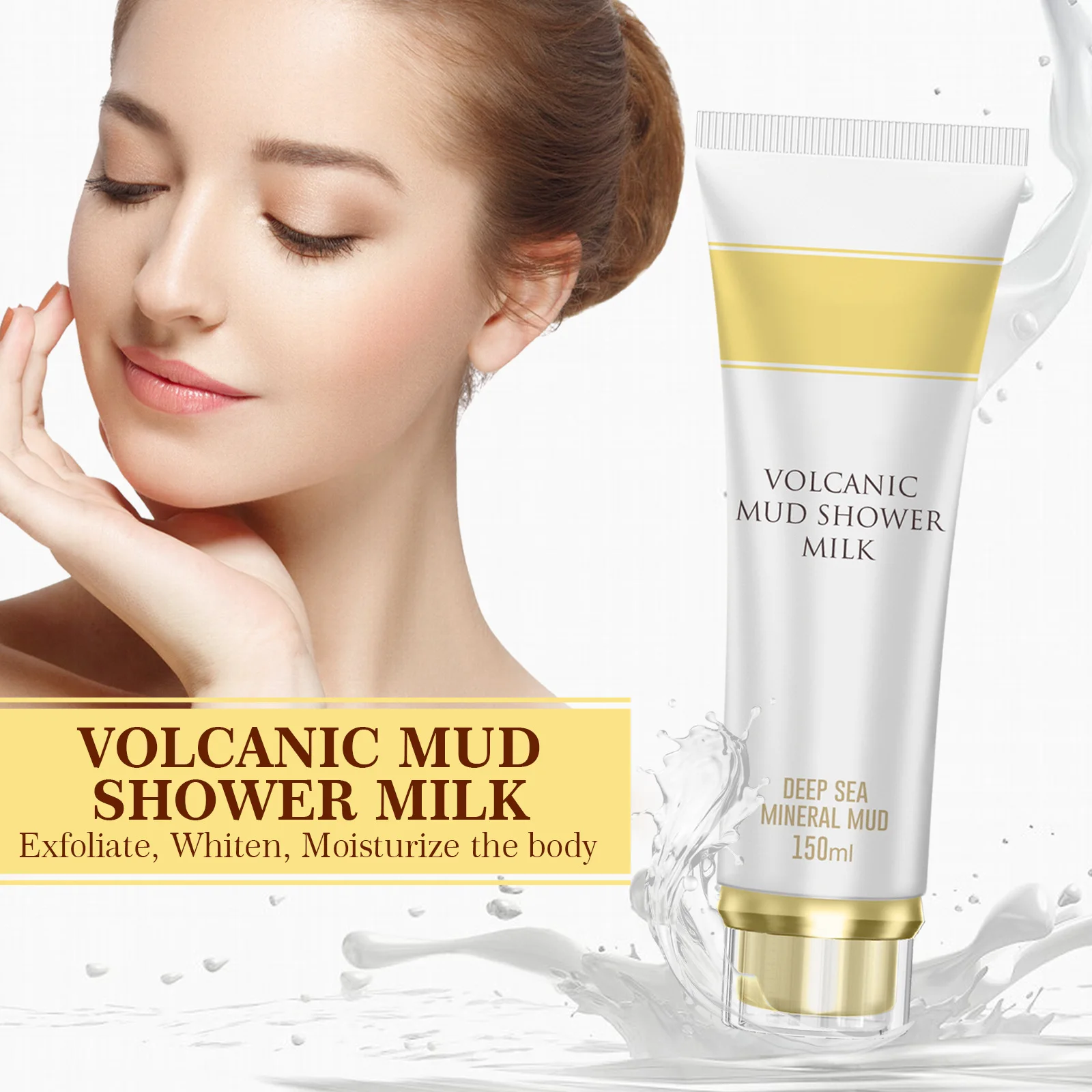 

Volcanic Mud Shower Gel Brightens Skin Tone Lightens Dark Yellow Skin Repairs Moisturizes And Moisturizes Shower Body Cleansing