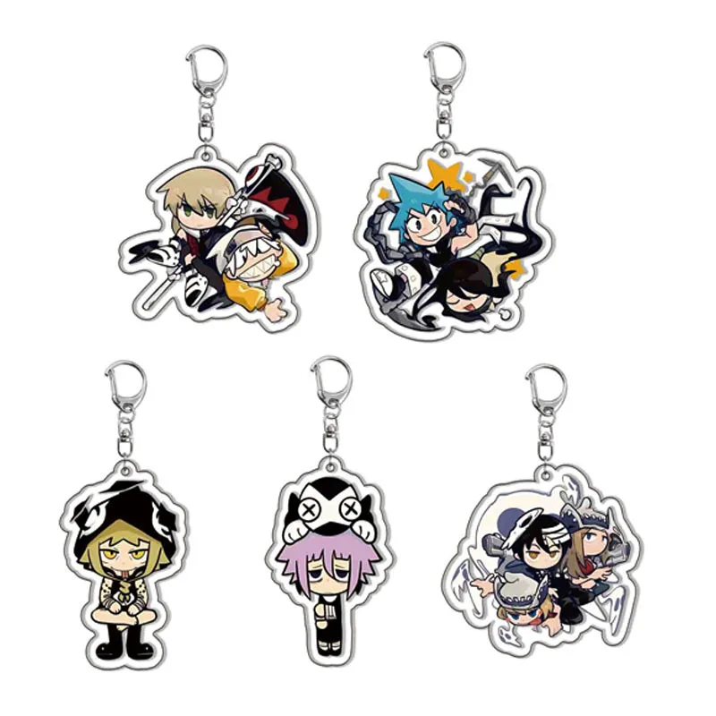 Soul Eater Tsubaki Nakatsukasa Anime Character Key Ring Collectible Keychain Cartoon Creative Gift Peripheral Key Decor Kingring