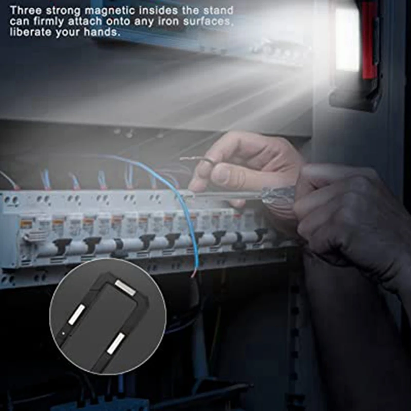 Перезаряжаемый рабочий фонарь, магнитный светодиодный фонарик, водонепроницаемый рабочий фонарь для домашних отключений электроэнергии и чрезвычайных ситуаций