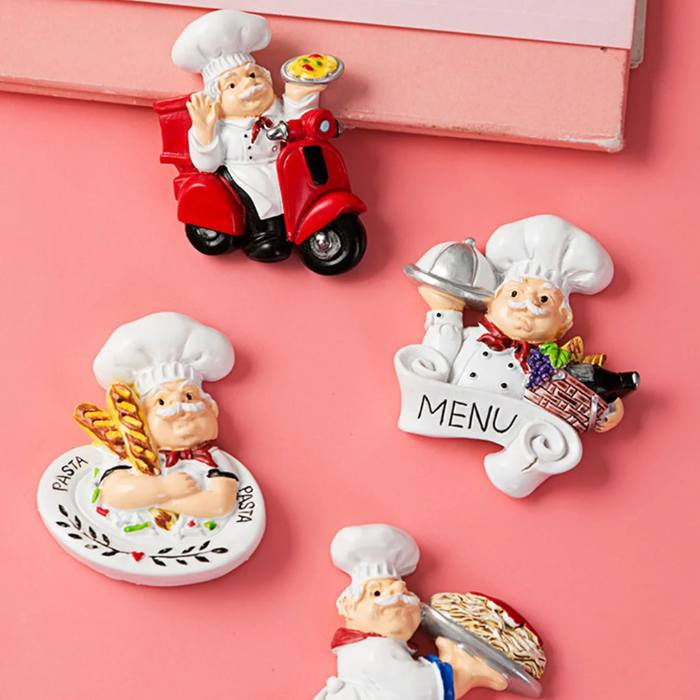 

4pcs Fridge Magnets Cartoon Refrigerator Stickers For Kitchen Home Office Decor Pp Magnet Set Refrigerator Magnetic Decal