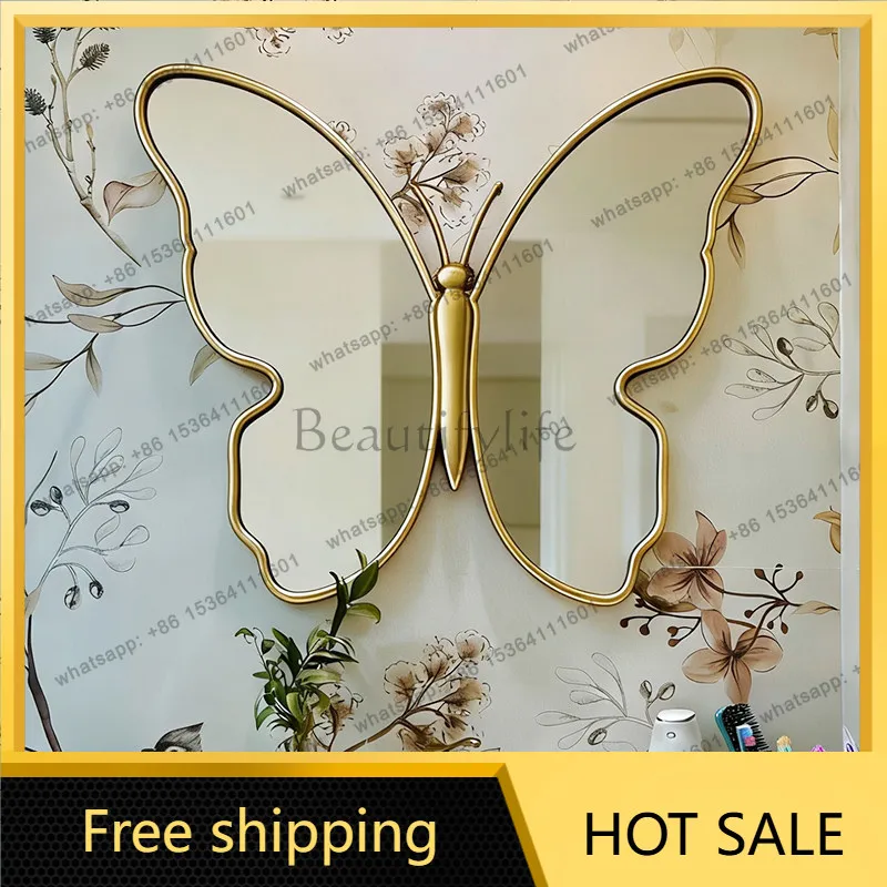 French decorative mirror retro wall-mounted bathroom makeup mirror