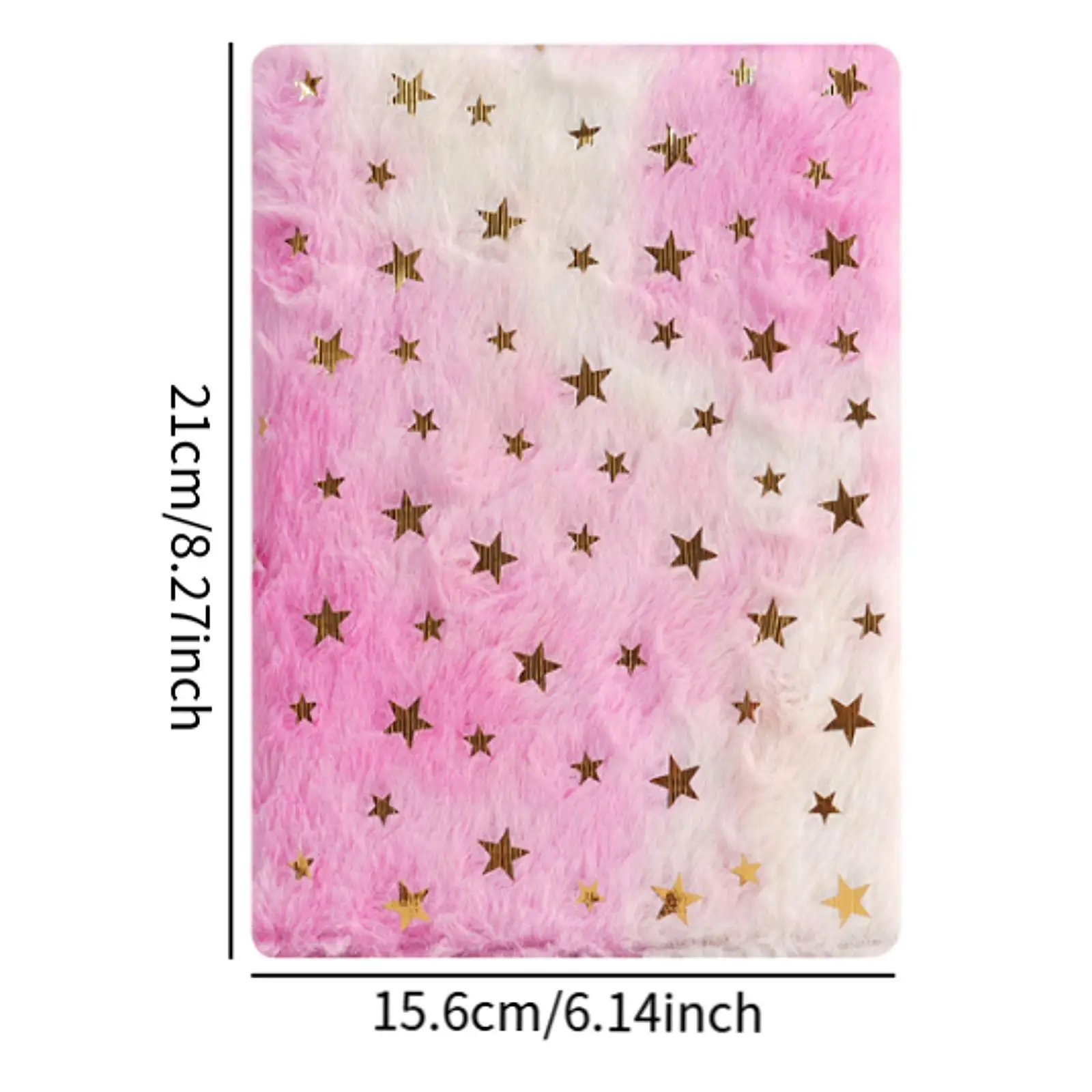 Blocco note per diario con copertina in peluche per adolescenti, forniture per ufficio, donne