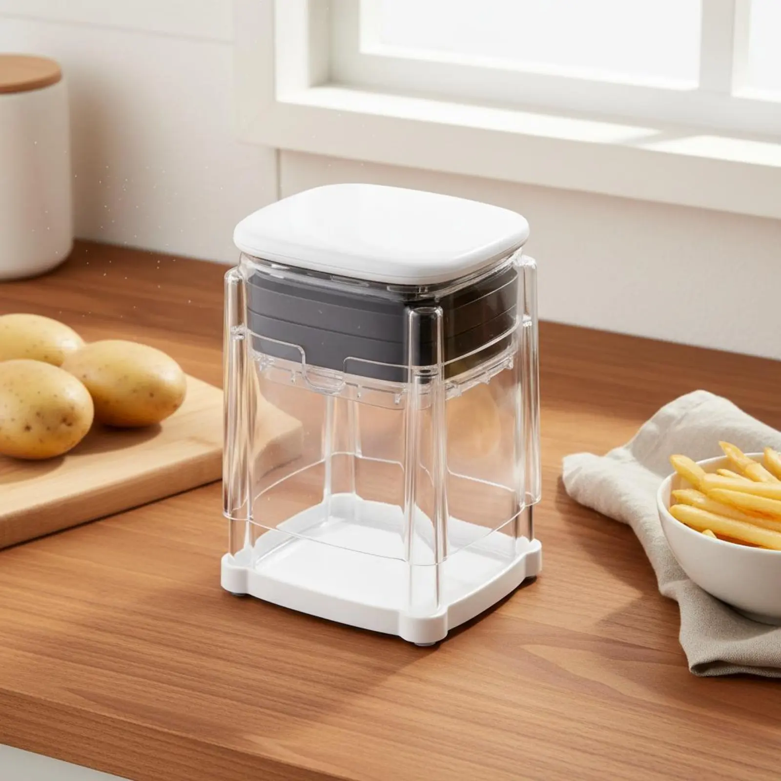 Press Chopper Multi Functional Food Dicer Cutter Manual Vegetable Chopper Detachable Design Food Crusher Food-Safe Safe