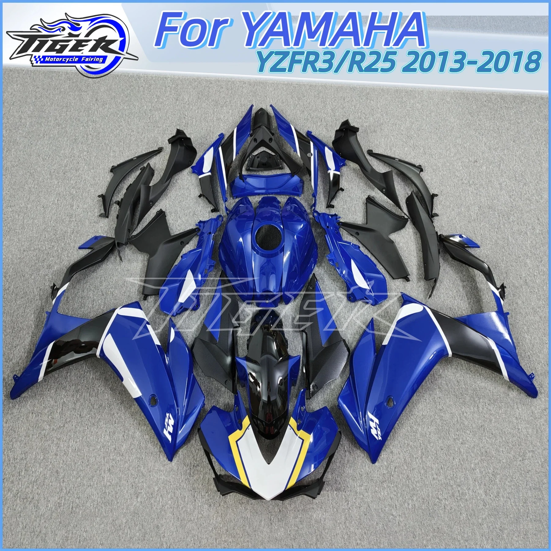 

New ABS Motorcycle Fairings Kit Fit For YAMAHA R3 R25 2015 2016 2017 2018 15 16 17 18 Bodywork Set Custom Blue Yellow