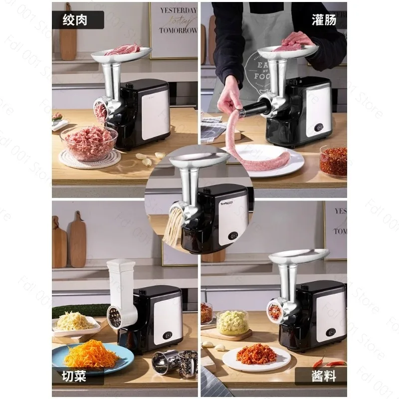 Electric Meat Grinder Stainless Steel Multi-function Automatic Stuffing Minced Meat Enema Machine Household Commercial