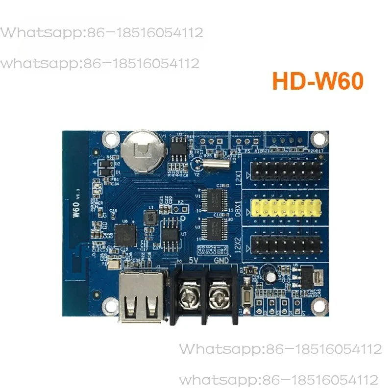 HD-W60 HD-W62 HD-W63 HD-W64 HD-W66 HD-W60 LED Display Controller, Single&double Color P10 LED Sign Module Control Card