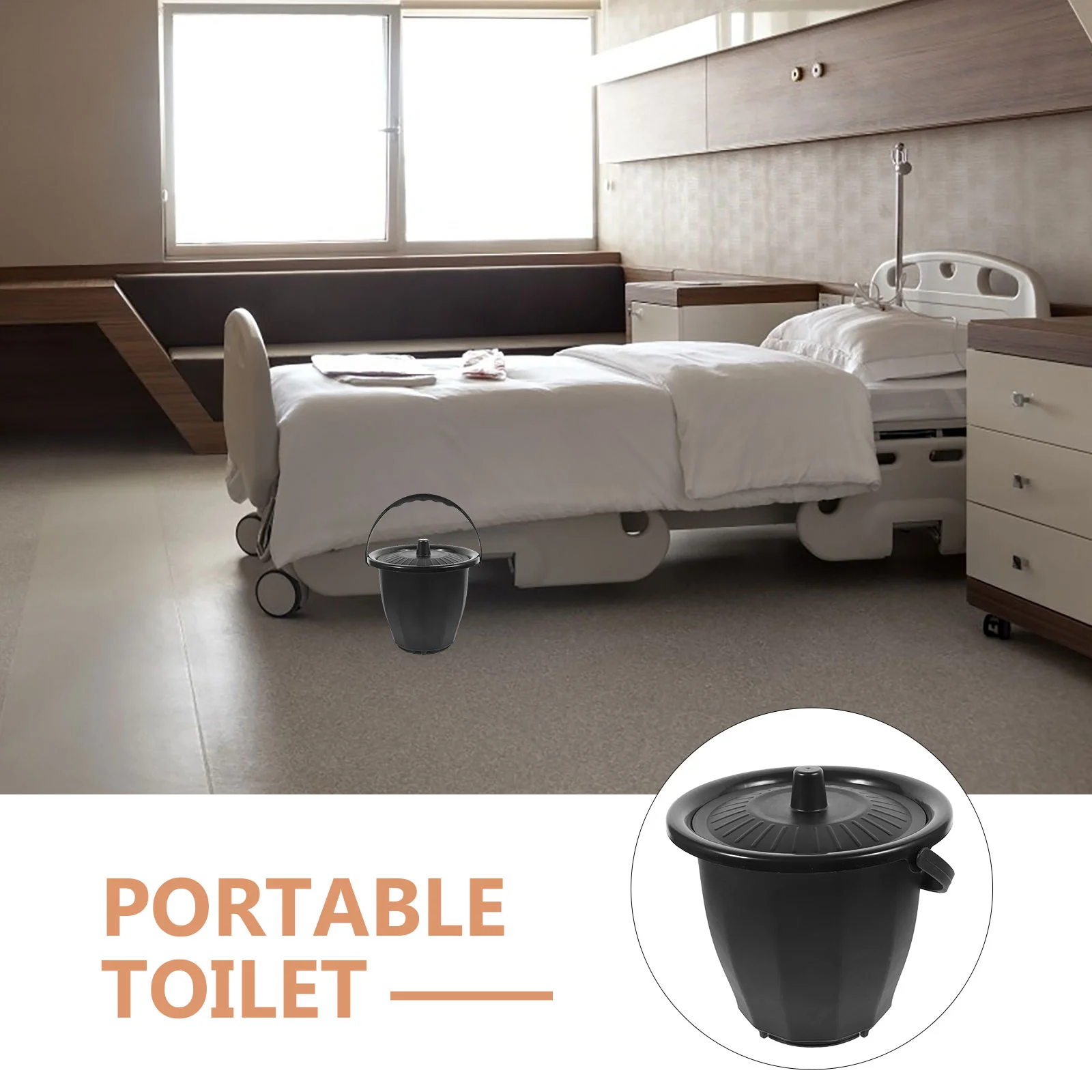 Spittoon Bedroom Seat Urinal Pail Pot Household Chamber Urinals for Men Elderly Urine Bedpan