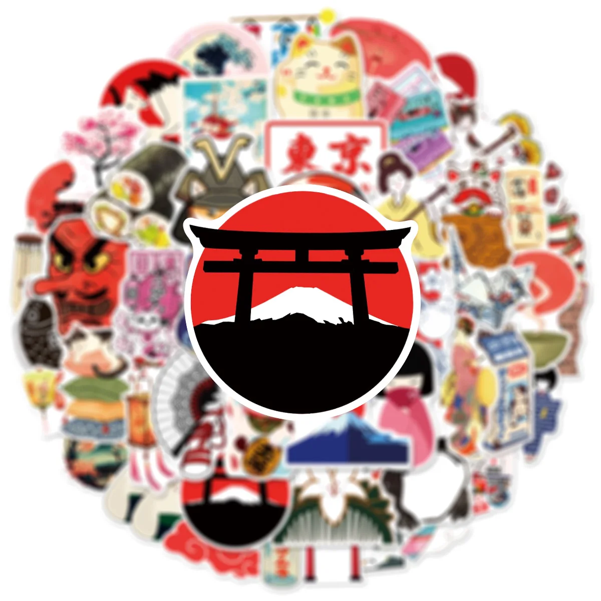 50 Cartoon Japanese Fresh Graffiti Stickers Creative Waterproof Decoration DIY Computer Notebook Children Stationery Stickers