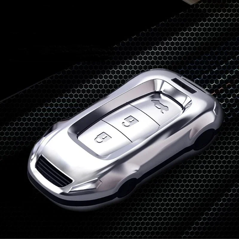 For Nissan 14th Sylphy X-Trail Tiida Sylphy Blue Bird ABS Silver Car Key Case Keyless Cover Key Shell Car Accessories