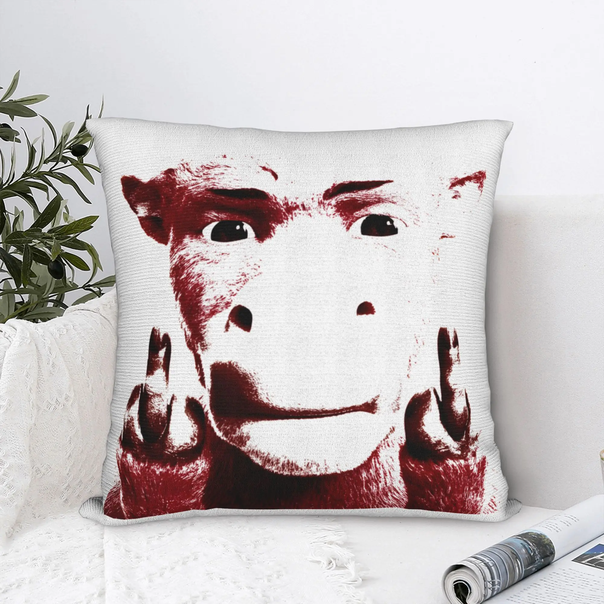 Niu Lai Middle Finger  Light  Square Pillow Cases Cushion Covers Novelty Zipper Decor Pillowcover for Car 45*45cm