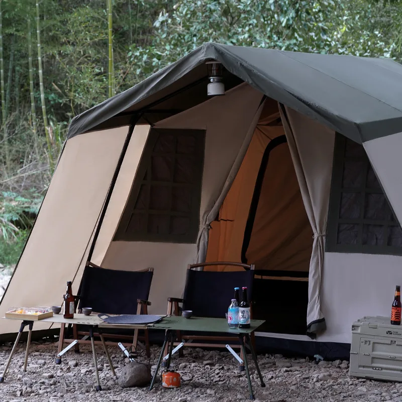 Affordable Luxury Tents,Harajuku Roof Tent Outdoor Camping Full Set One Room One Room Rainproof And Windproof Family Double-laye