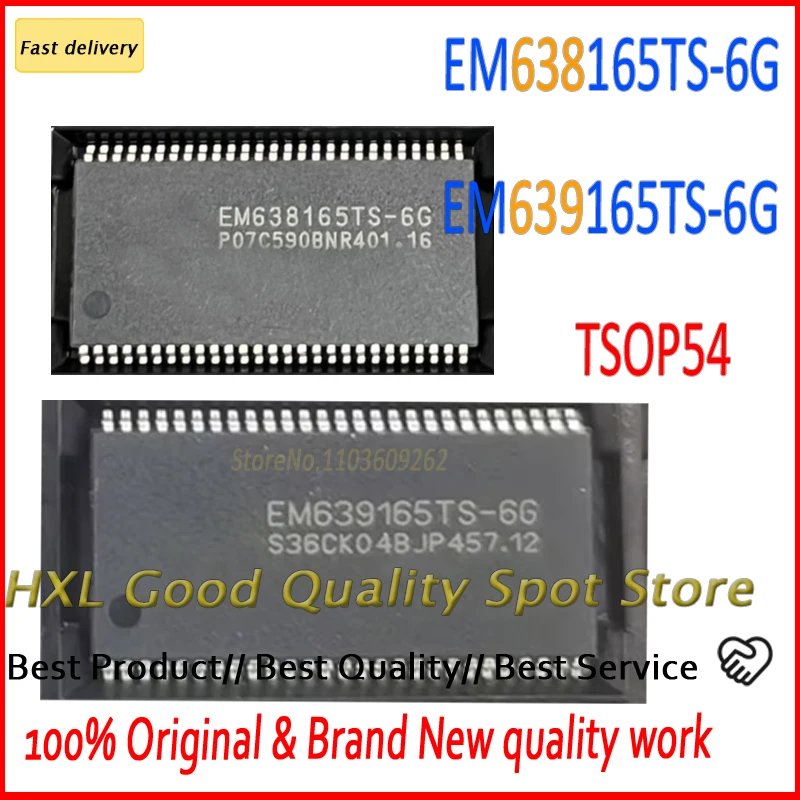 Original genuine 50pcs/lot EM639165TS-6G EM638165TS-6G EM639165TS EM639165 EM638165TS  EM638165 TSOP54