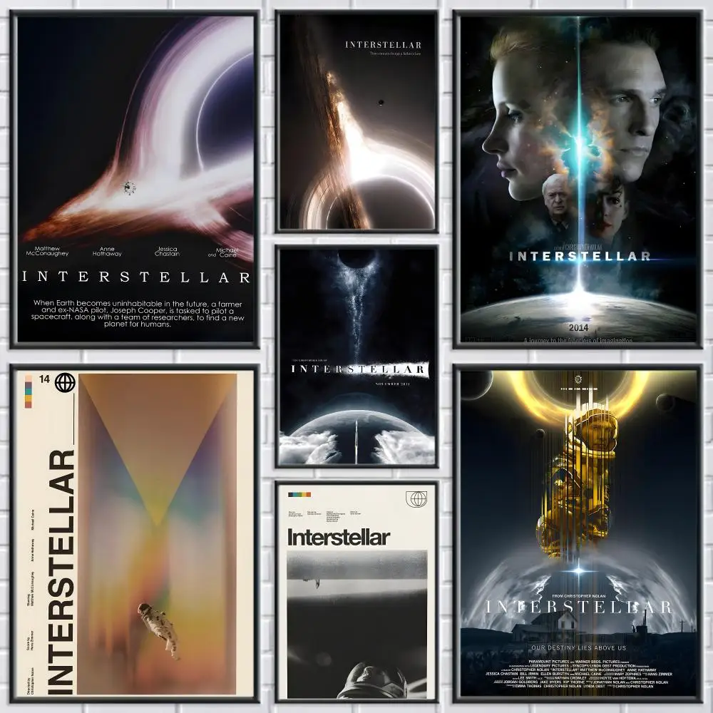 Sci-Fi Movie I-InterstellarS Painting Calligraphy Poster Canvas Painting Print Art Coffee House Bar Room Decor