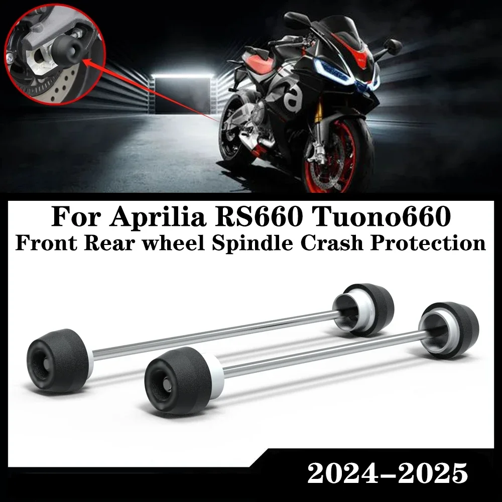 Motorcycle Front & Rear Axle Fork Crash Sliders Wheel Protection For Aprilia RS660 RS 660 Tuono 660 TUONO660 Factory 2024-2025