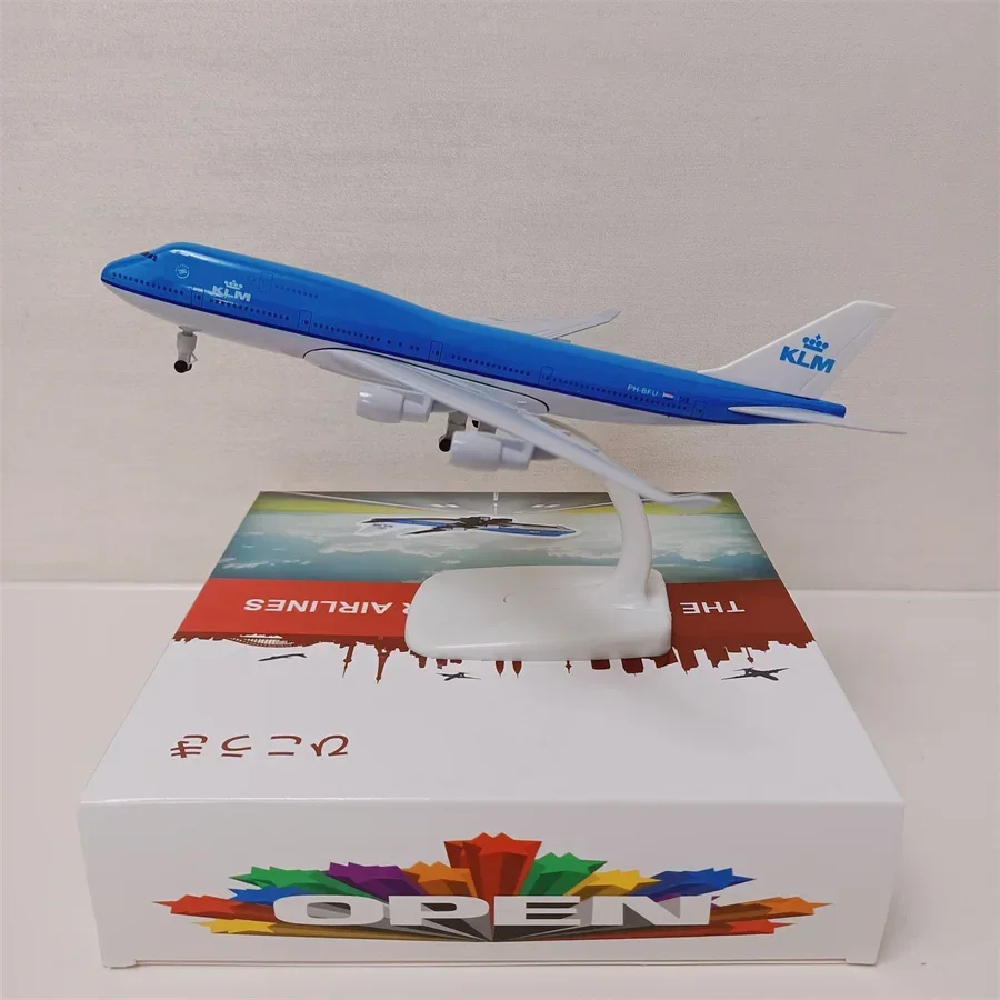 20cm Alloy Metal AIR Netherlands KLM Airline Boeing 747 B747 Airplane Model Airways Plane Model W Wheels Aircraft Aeroplane