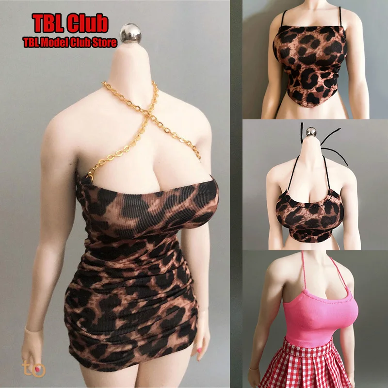 3 stili CDTOYS 1/6 soldato femminile Sexy gilet leopardato canotta Sling Hip gonna modello accessorio per 12 pollici azione seno grande corpo